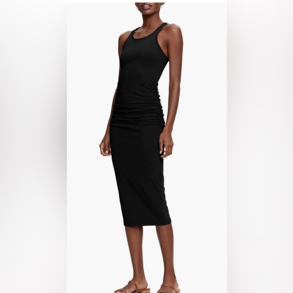 Michael Stars Black Racerback Midi Dress